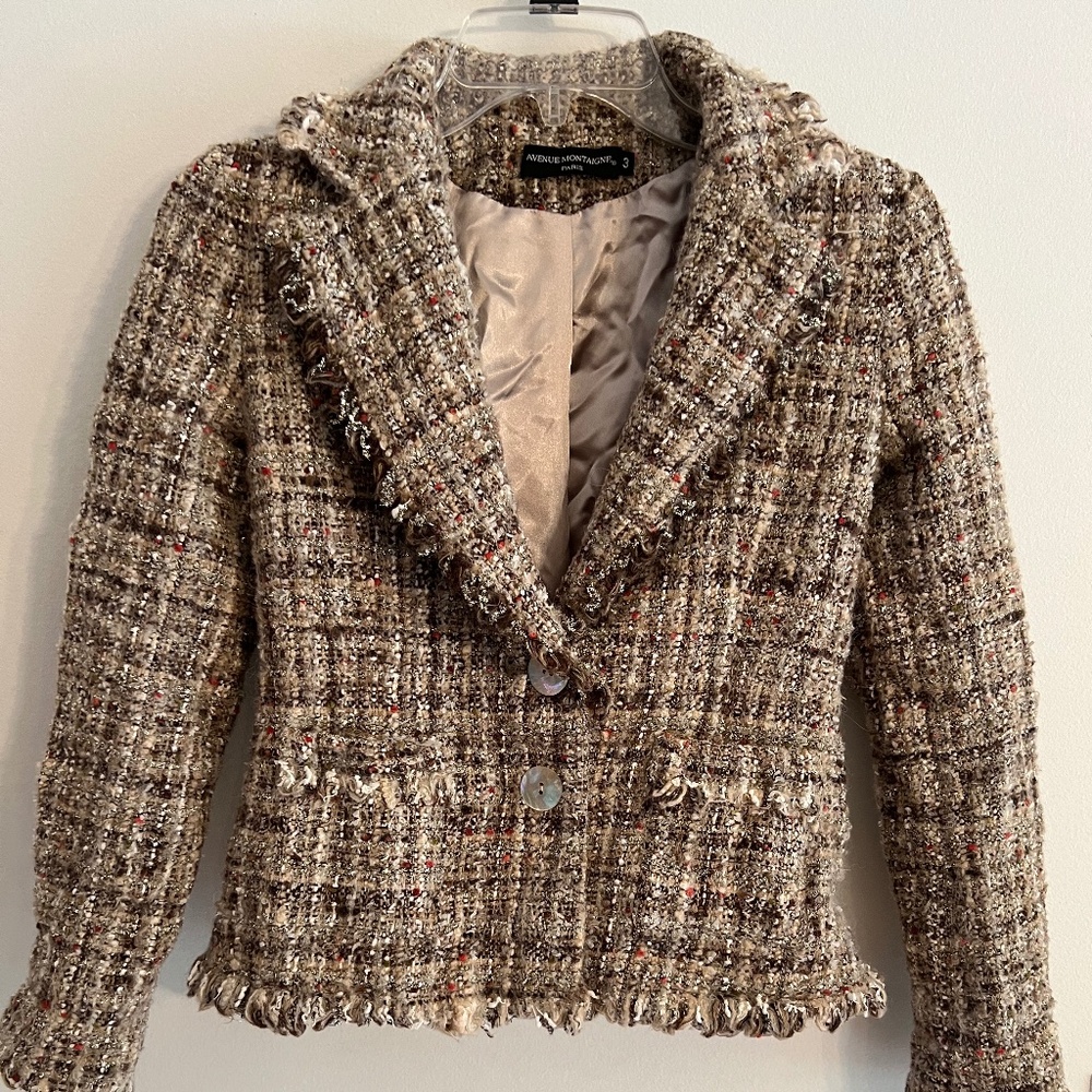 Avenue Montaigne Paris Wool Jacket Size 3